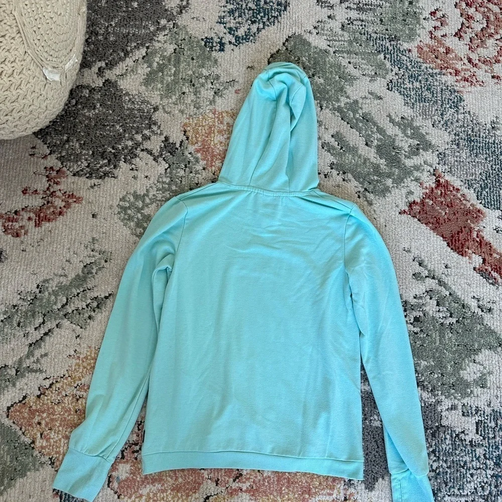Eddie Bauer Lightweight Aqua Hoodie Girls Size Large (14/16) Hoodie long sleeve
